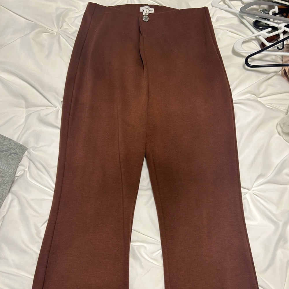Brown flared pants